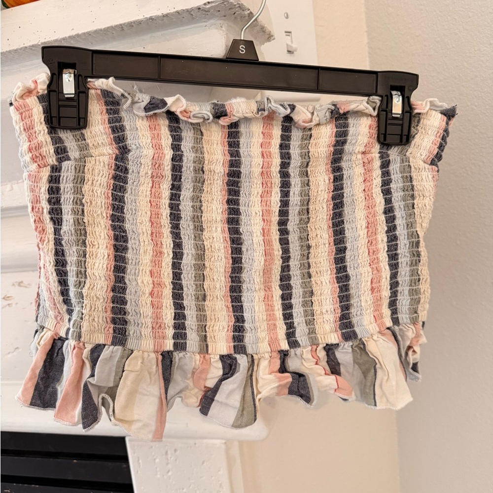 Arizona Jean Company Striped Tube Top - Pink, Blue, White